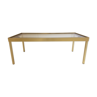 Golden aluminum coffee table 1960