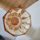 Art Nouveau cut crystal single flower vase