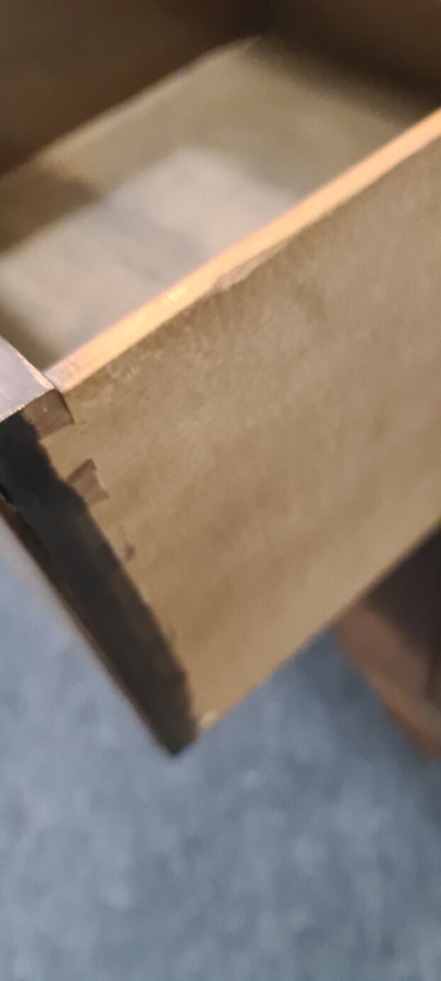 Vintage military campaign wooden bedside table by Reprodux England