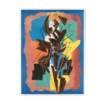 Spanish dance Lithograph by futurist artist Gino SEVERINI