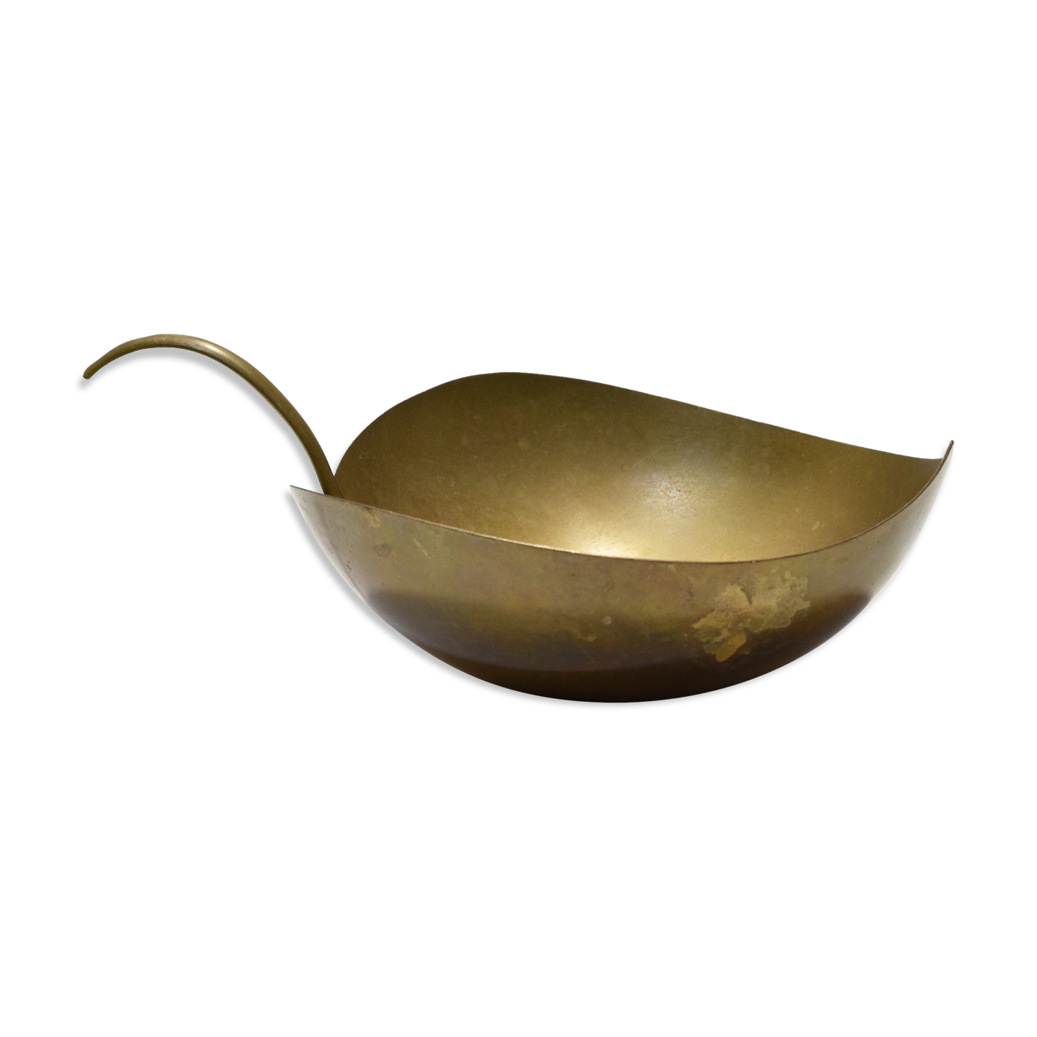 Empty brass leaf pocket