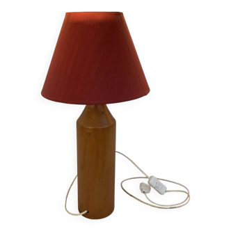 IKEA design table lamp from Sweden in light solid wood with shade
