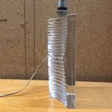 Vintage crystal lamp foot signed daum france - 70s