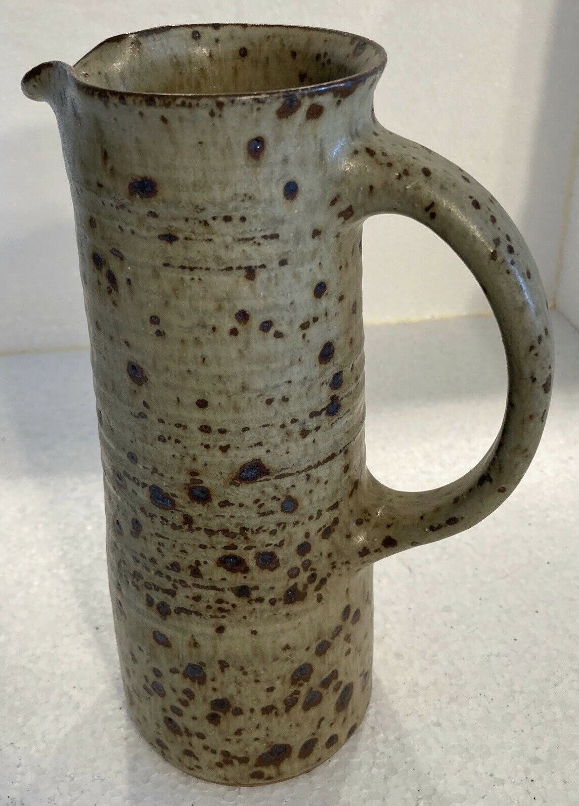 Pichet signed sylvie dufour gres la borne la puisaye epoque 1950/1960