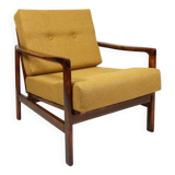 Scandinavian armchair yellow ocher design by Z. Baczyk