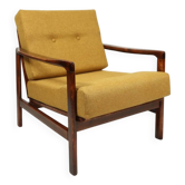 Scandinavian armchair yellow ochre design by Z. Baczyk
