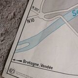 Vintage school map mdi France Paris Paris region