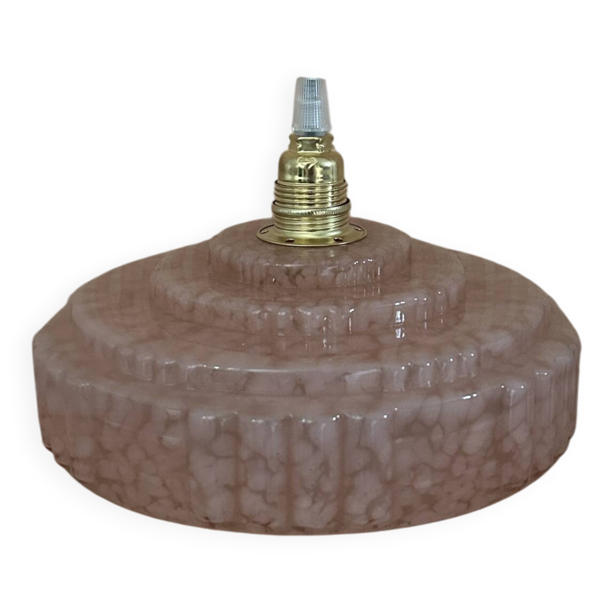 Pink Clichy glass portable lamp