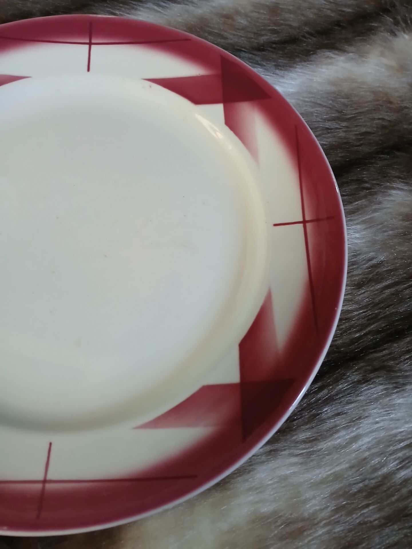 Antique compote dish Sarreguemines