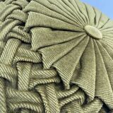 Vintage velvet round cushion