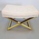 Vintage Regency Brass Cross Stool, Italy, 1970s