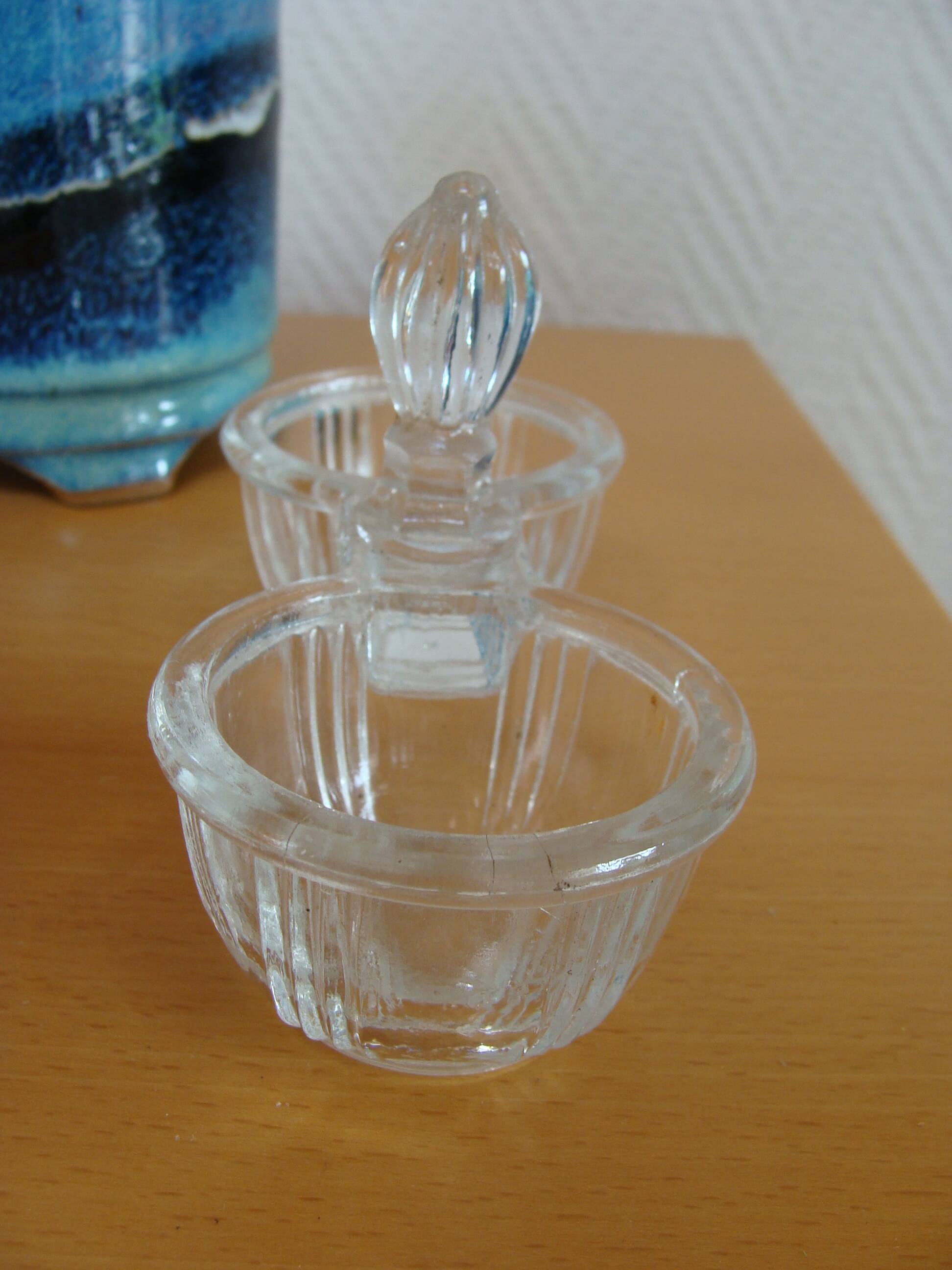 50s glass salt cellars