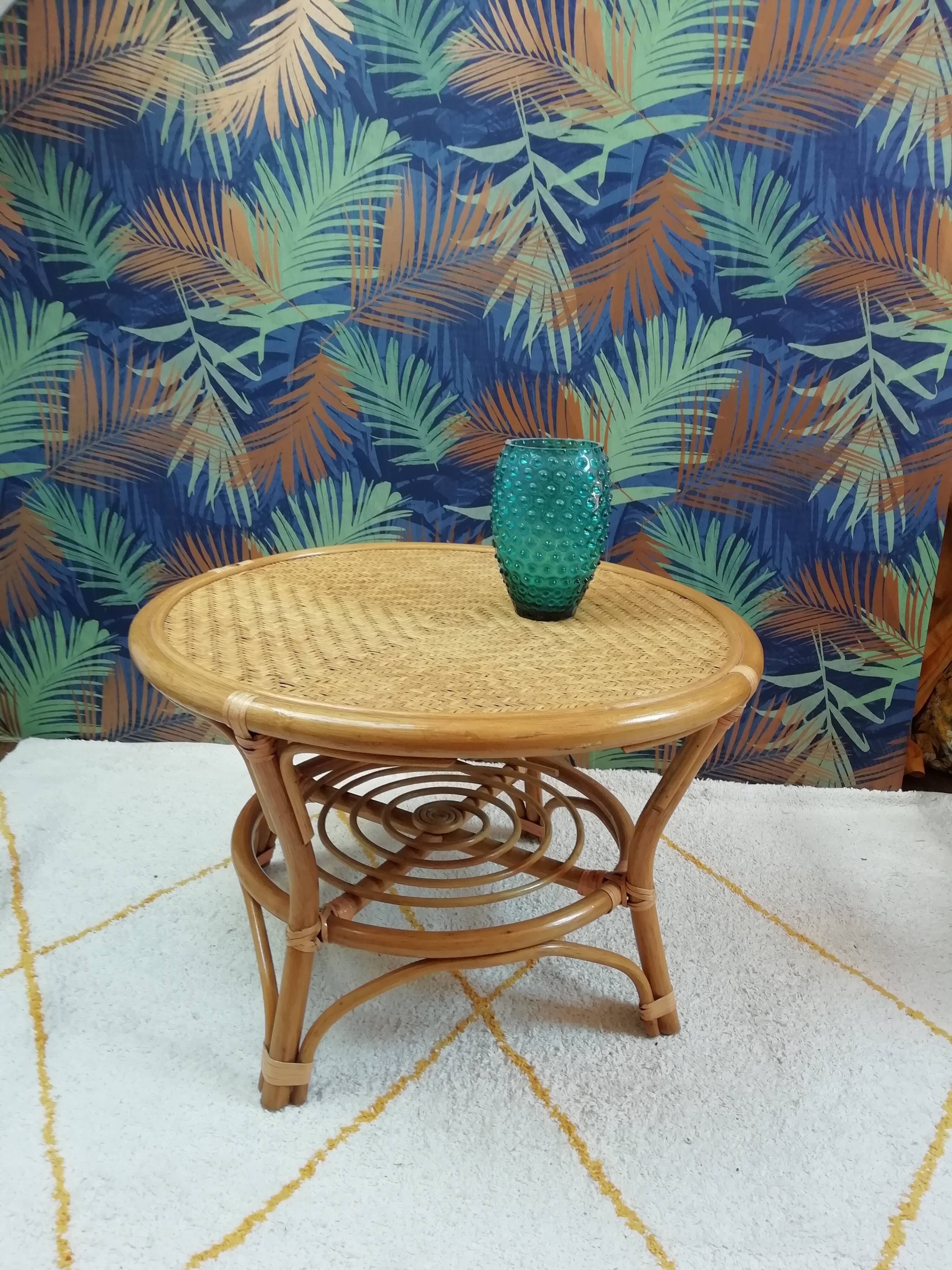 Rattan coffee table