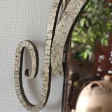 Art Deco Hammered Iron Mirror