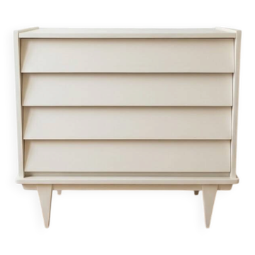 1970s commode repainted in white wood