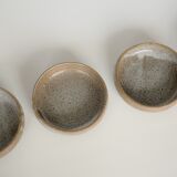 Series of 4 plates vintage bowls in pyrity sandstone