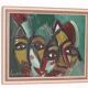 Original Swedish Oil on Canvas “Faces” by Eyvind Olesen Vintage & Framed