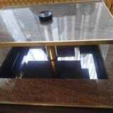 Transformable coffee table in marble and brass – fedam – italian design