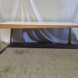 Table vintage 200x90 à pieds asymétriques, design néerlandais Hennie de Jong années 1980