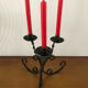 Vintage forged 3 candle holder
