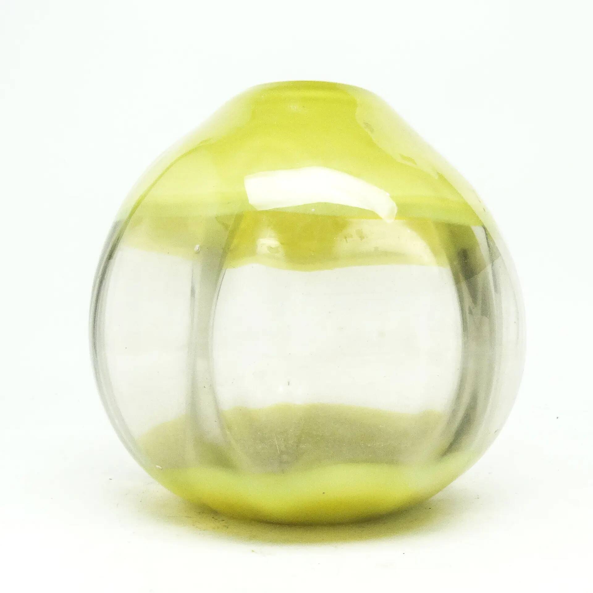 Optical vase, pressed glass, design by J. Drost, HSG Ząbkowice, Poland, 1970s
