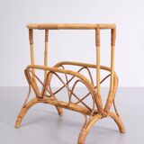 Rattan Magazine rack 1970s