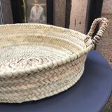 Braided wicker handle basket