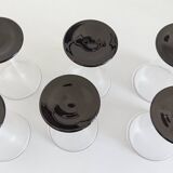 6 verres à pied noir Luminarc.