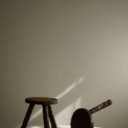A pair of Wabi Sabi stools carved from pine, mid-century modern Swedish style, 1960s.