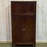 Buffet art déco en chêne - ancien meuble à tourne disque