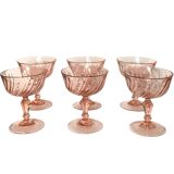6 verres à champagne verre Rosaline