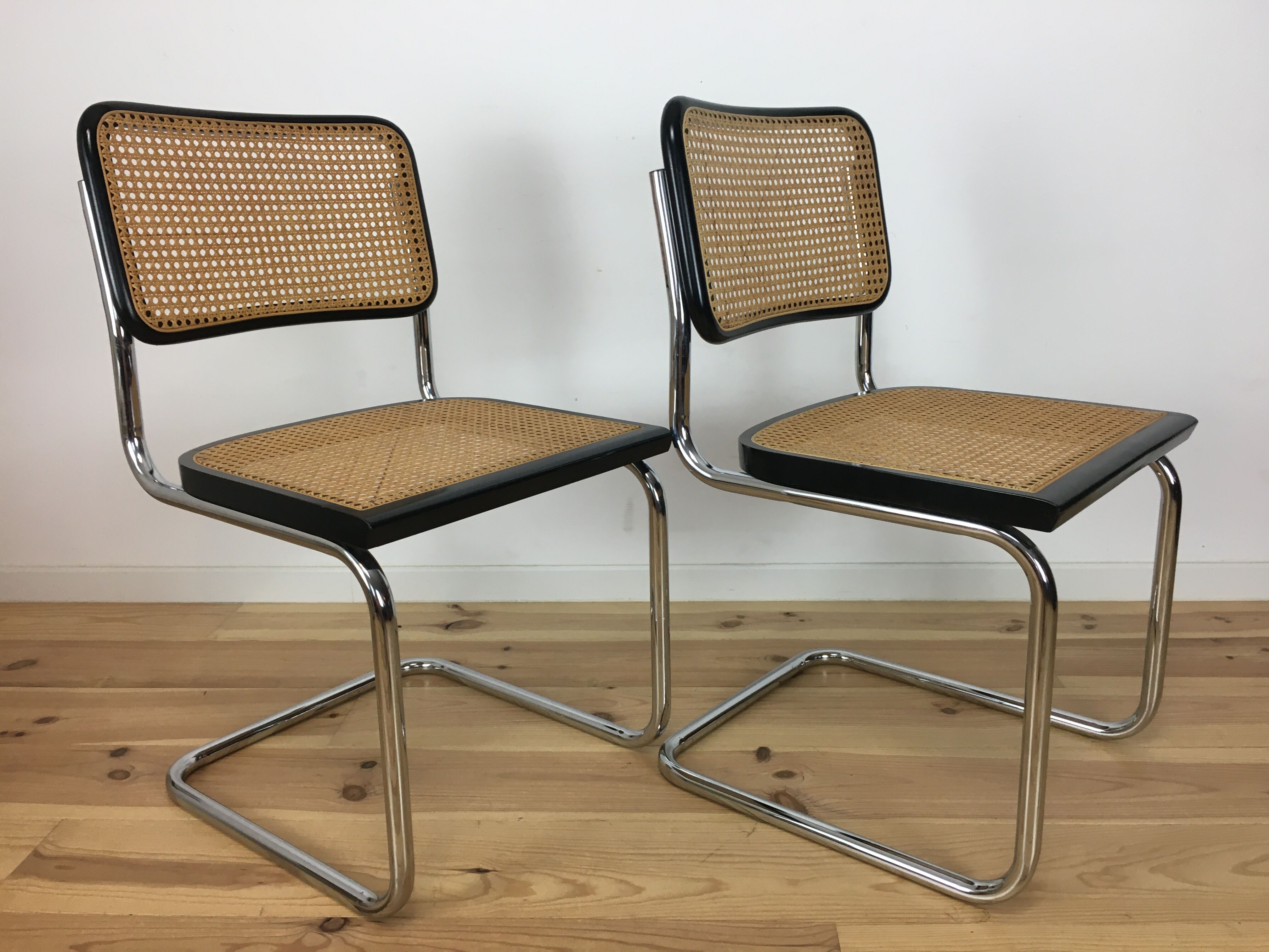 4 chairs Cesca B32 by Marcel Breuer