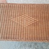 Rattan and metal coffee table