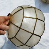 Set of 4 lampshade suspensions in mother-of-pearl