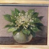 Charming old painting: Bouquet of lily of the valley