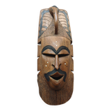 African Mask in Hand-Carved Wood