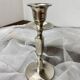Silver metal candle holder