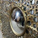 Sun mirror in gold metal Diam 100 cm