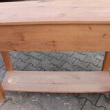 Console 2 drawers in aged tinted pine