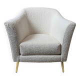 Barrel chair in bouclette