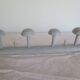 wooden coat rack, pebble grey, equipped with 4 hooks