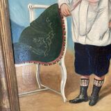 Portrait à l’huile d’un jeune garcon