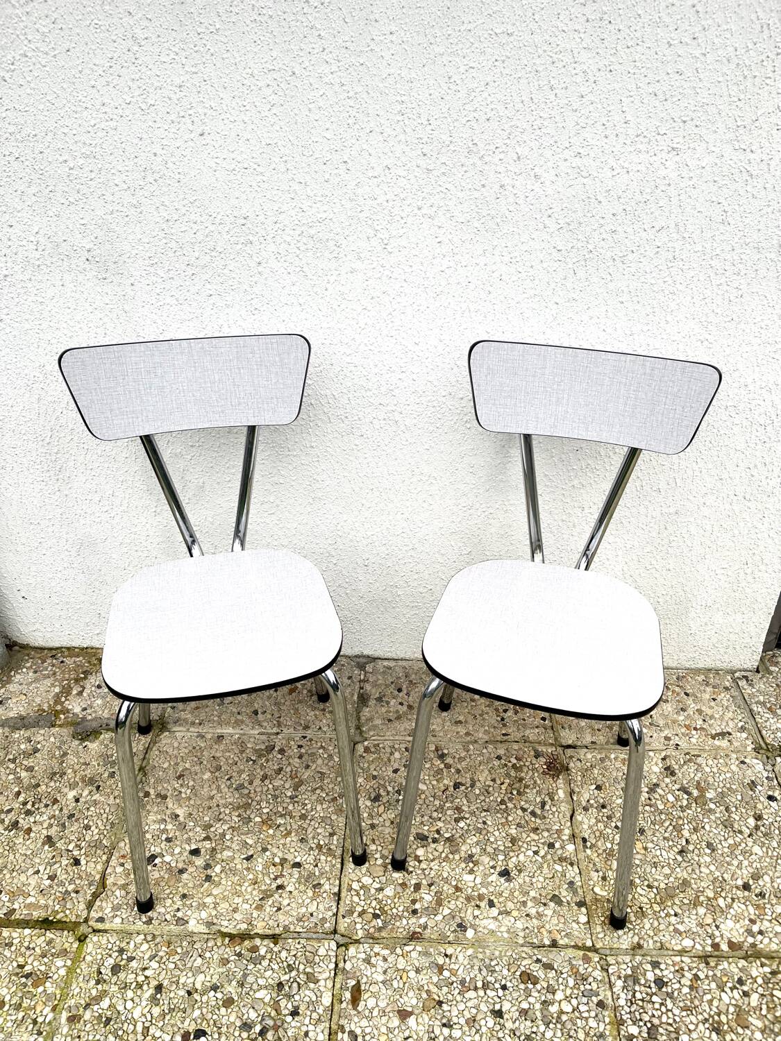 Set of two formica chairs
