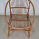 Vintage armchair basket or rattan shell 1960
