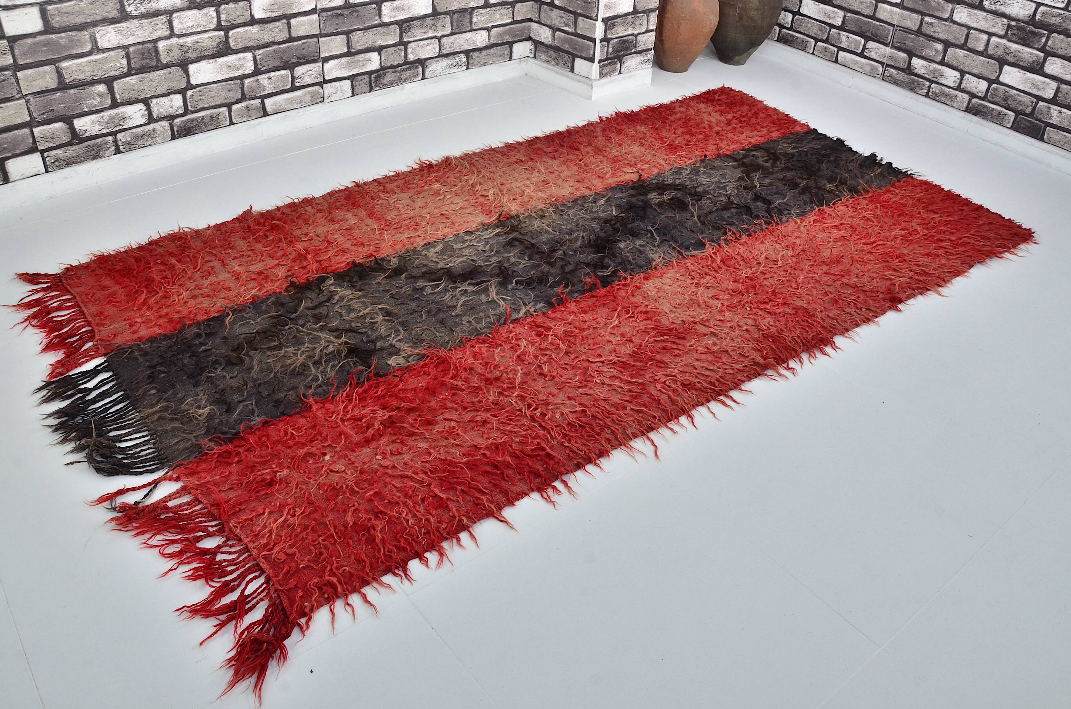 Vintage Turkish Angora Wool Kilim sku  3064