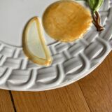 Assiettes dessert barbotine fruits