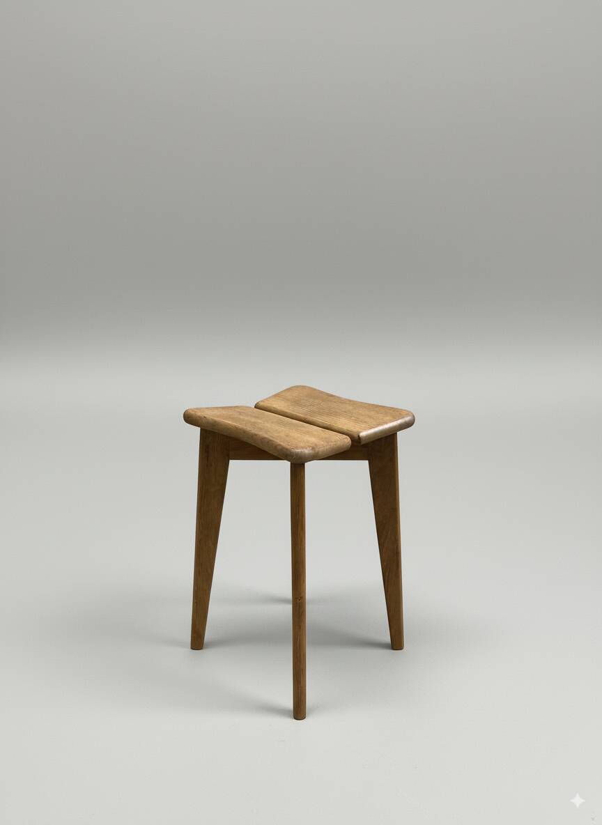 Clover Stool Marcel Gascoin – French design from the 1950s