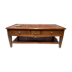 Table basse en bois et marbre