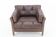 Fauteuil en cuir marron des années 1970, Danemark