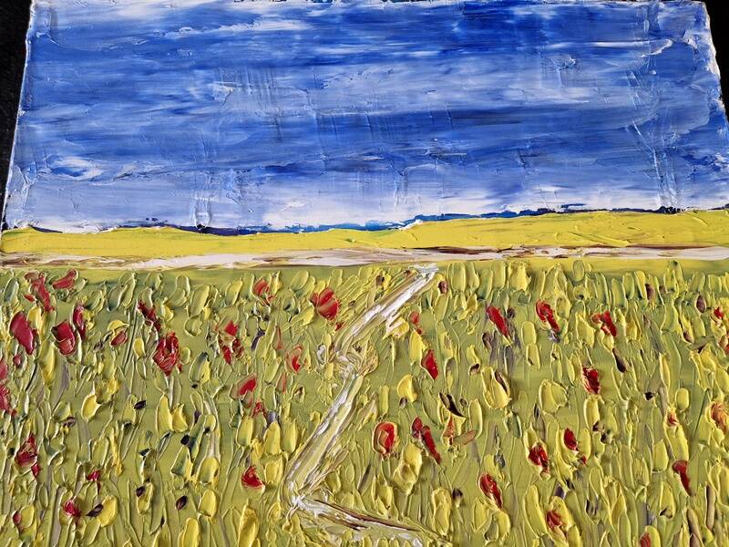 Thierry Deroyant (born in 1955) - Oil on canvas - "The countryside" - Signed